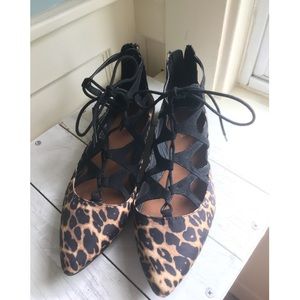 ✨NWOT✨ MIA leopard ghillie flats